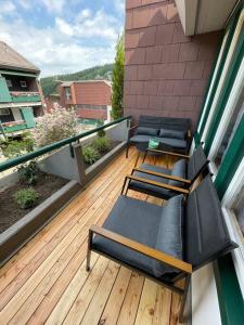 Balkón nebo terasa v ubytování Ferienwohnung Auszeit