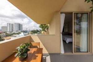 Balkón nebo terasa v ubytování Cát Vàng Hotel & Apartment