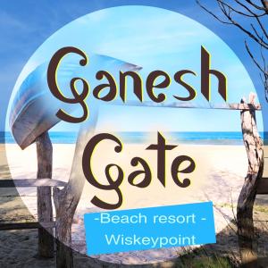 ポットゥビルにあるGanesh Gateのビーチのサイン(癌キャッシュカフェとビーチリゾートレックの名前)