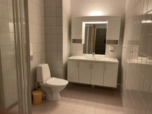 Koupelna v ubytování SamiCity Hotel As