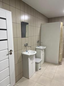 Vonios kambarys apgyvendinimo įstaigoje Hostel Vytista