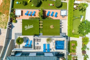 an overhead view of a house with a yard at Relax Derossi 2 in Crikvenica