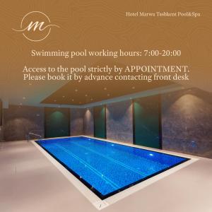 Бассейн в Hotel Marwa Tashkent Pool&Spa или поблизости