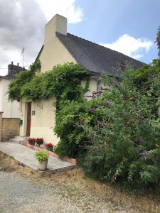 una casa con edera che cresce su un lato di essa di Cottage Les Glycines a Javron-Les-Chapelles Altre 18 foto