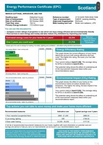 a screenshot of the emergency performance certificate efrov document at WATERSIDE 3 BED COTTAGE, HOT TUB, SAUNA, PVT BEACH in Arrochar