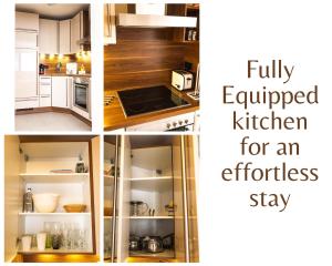 Η κουζίνα ή μικρή κουζίνα στο Modern, fully equipped apartment, ideal for Messe fair