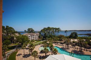 an aerial view of a resort with a pool at Reflections by Panhandle Getaways in Panama City Beach