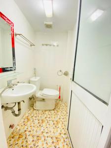 une salle de bains avec toilettes et lavabo dans l'établissement Easystay Apartment - 9B Phố An Hòa, quận Hà Đông, Hà Nội, à Hanoï