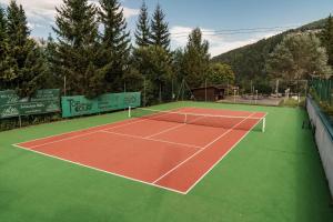 a tennis court with a net on top of it at ALPINE Appartement 208 Schladming by globboard in Schladming