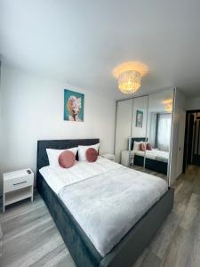 Postel nebo postele na pokoji v ubytování TravelWay Apartment