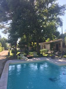 basen przed domem w obiekcie Vacances révées au Pin Parasol w mieście Le Thor