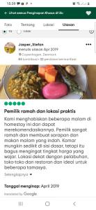 a page of a website with a picture of a bowl of food at KARATU HOMESTAY in Poso