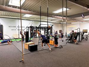 a group of people working out in a gym at Sport- und Tagungshotel De Poort in Goch