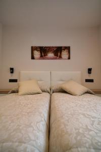 A bed or beds in a room at Apartamentos Fuente La Pipa