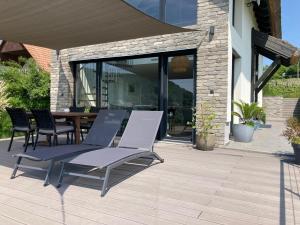 Patio nebo venkovní prostory v ubytování Panorama & Vino Szigliget