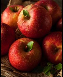 Un mucchio di mele rosse sedute su un tavolo di Manzanas a Camarma de Esteruelas