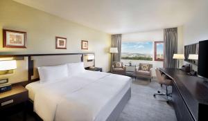 A television and/or entertainment centre at Transcorp Hilton Abuja