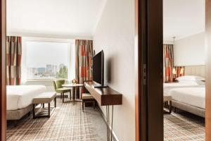 Un ou plusieurs lits dans un hébergement de l'établissement Hilton Amsterdam