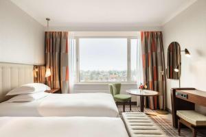Un ou plusieurs lits dans un hébergement de l'établissement Hilton Amsterdam