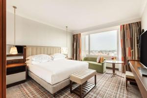 Un ou plusieurs lits dans un hébergement de l'établissement Hilton Amsterdam