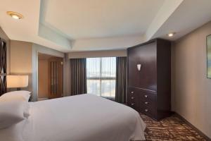 Embassy Suites by Hilton Dallas Frisco Hotel & Convention Center客房内的一张或多张床位