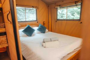 Cosy Forest Lodge客房内的一张或多张床位