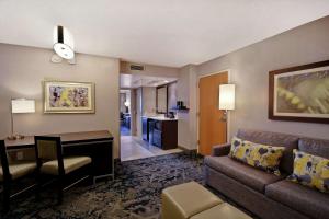 Embassy Suites by Hilton Raleigh Durham Research Triangle的休息区