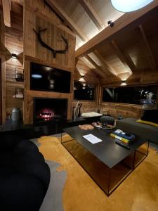 TV a/nebo společenská místnost v ubytování Chalet Standing Exceptionnel