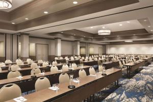 a large conference room with tables and chairs at Embassy Suites by Hilton Brea - North Orange County in Brea +42 photos