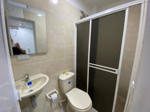 Koupelna v ubytování HOTEL Nancy