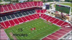 an aerial view of a football stadium with a field at Beautiful and comfortable rom apt # 2 in Tampa