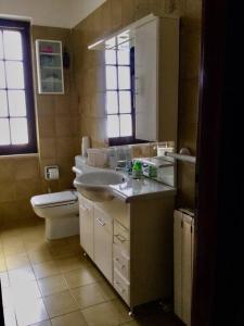 bagno con lavandino e servizi igienici di House with a swimming pool - Villa San Giorgio a Villa Gorizia