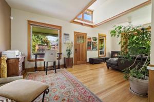 a living room with a couch and a window at Geneva Retreat in Bellingham