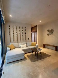 Llit o llits en una habitació de Apartment with private pool Tulum