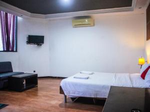 TV i/ili multimedijalni sistem u objektu Hotel Sukamulya Pasteur