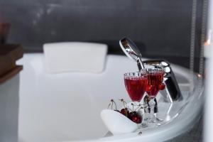 Nápoje v ubytování Apanemia Luxury Villa, Lefkada