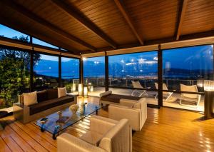 Posezení v ubytování Apanemia Luxury Villa, Lefkada