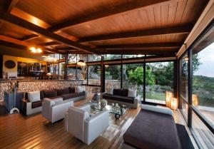 Posezení v ubytování Apanemia Luxury Villa, Lefkada
