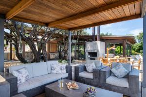 Posezení v ubytování Apanemia Luxury Villa, Lefkada