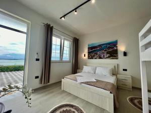 Rúm í herbergi á Iart Residence