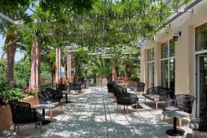 A garden outside Aphrodite Hotel