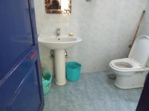 een badkamer met een wastafel en een toilet bij El Garden in Dahab