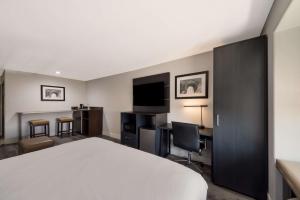 a bedroom with a bed and a desk and a tv at Best Western SeaWorld San Antonio in San Antonio
