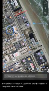 een schermafdruk van een kaart van een parkeerplaats bij Seaside bungalow in Daytona Beach