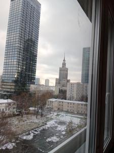 a view from a window of a city with buildings at 918A Warsaw Center Free Parking TAMARS in Warsaw