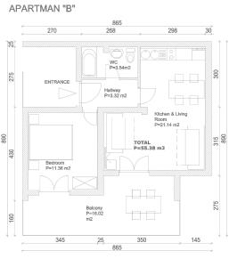 Plán poschodí v ubytovaní Apartments Vucak