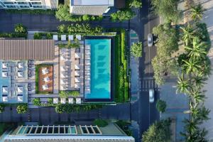 an overhead view of a building with a swimming pool at Four Points by Sheraton Phuket Patong Beach Resort in Patong Beach