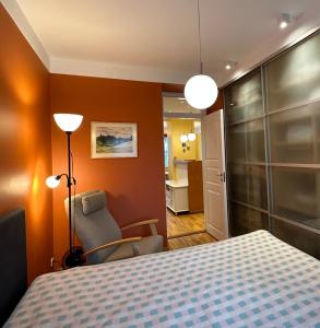 Postel nebo postele na pokoji v ubytování Apartment in City Center