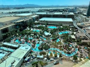 an aerial view of a resort with a pool at MGM Signature Towers by FantasticStay in Las Vegas