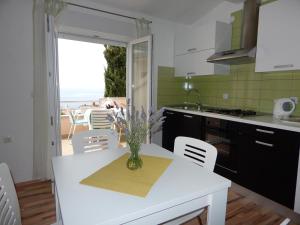 Kuchyň nebo kuchyňský kout v ubytování Apartments Nedjeljka